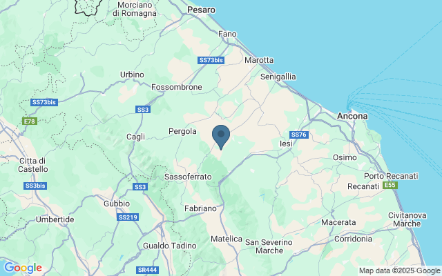 Kaart met locatie Acqualagna